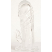 Прозрачная гелевая насадка с клиторальным отростком - 13 см. - Toyfa Basic - в Набережных Челнах купить с доставкой