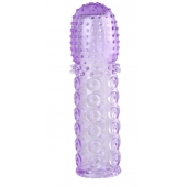 Насадка гелевая фиолетовая с точками, шипами и наплывами - 13,5 см. - Toyfa Basic - в Набережных Челнах купить с доставкой