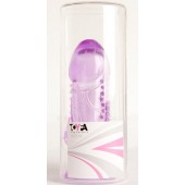 Фиолетовая гелевая насадка с шипами - 13 см. - Toyfa Basic - в Набережных Челнах купить с доставкой