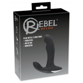 Черный вибромассажер простаты с функцией римминга Plug with Perineum Stimulator - 16,6 см. - Orion - в Набережных Челнах купить с доставкой