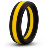 Черно-желтое силиконовое эрекционное кольцо Silicone Go Pro Cock Ring - Blush Novelties - в Набережных Челнах купить с доставкой