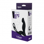 Черный вибромассажер простаты P-PLEASER W ERECTION ENHANCE - Dream Toys - в Набережных Челнах купить с доставкой