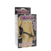 Мужской фаллопротез с вибрацией ROBOTIC MALE STRAP-ON BLACK - 17 см. - Seven Creations - купить с доставкой в Набережных Челнах