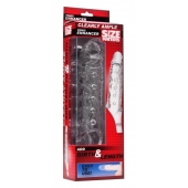 Прозразная закрытая насадка на пенис с поддержкой мошонки Clearly Ample Penis Enhancer - 22 см. - XR Brands - в Набережных Челнах купить с доставкой