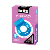 Голубое эрекционное виброкольцо Luxe VIBRO  Кошмар русалки  + презерватив - Luxe - в Набережных Челнах купить с доставкой
