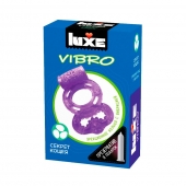 Фиолетовое эрекционное виброкольцо Luxe VIBRO  Секрет Кощея  + презерватив - Luxe - в Набережных Челнах купить с доставкой