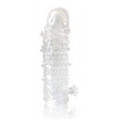 Закрытая прозрачная рельефная насадка Crystal sleeve - 13 см. - Erowoman-Eroman - в Набережных Челнах купить с доставкой