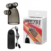 Дымчатая насадка-мастурбатор с вибрацией Vibrating Crystal Cap II - Baile - в Набережных Челнах купить с доставкой
