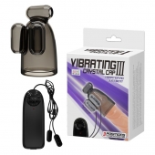 Дымчатая насадка-мастурбатор с вибрацией Vibrating Crystal Cap III - Baile - в Набережных Челнах купить с доставкой