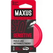 Ультратонкие презервативы в железном кейсе MAXUS Sensitive - 3 шт. - Maxus - купить с доставкой в Набережных Челнах