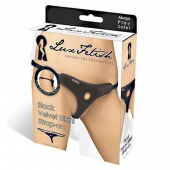 Черные плюшевые трусики для страпона - Lux Fetish - купить с доставкой в Набережных Челнах