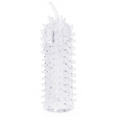 Закрытая рельефная насадка Crystal sleeve с усиками - 12 см. - Erowoman-Eroman - в Набережных Челнах купить с доставкой