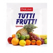 Пробник гель-смазки Tutti-frutti со вкусом тропических фруктов - 4 гр. - Биоритм - купить с доставкой в Набережных Челнах