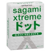Презервативы Sagami Xtreme SUPER DOTS с точками - 3 шт. - Sagami - купить с доставкой в Набережных Челнах