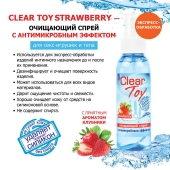 Очищающий спрей для игрушек CLEAR TOY Strawberry - 100 мл. - Биоритм - купить с доставкой в Набережных Челнах