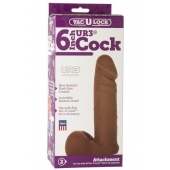 Насадка-мулат для трусиков Vac-U-Lock 6  ULTRASKYN Cock - 17,3 см. - Doc Johnson - купить с доставкой в Набережных Челнах