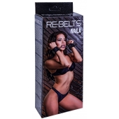 Черные кожаные наручники Naila - Rebelts - купить с доставкой в Набережных Челнах