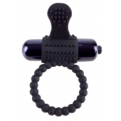 Черное эрекционное виброкольцо Vibrating Silicone Super Ring - Pipedream - в Набережных Челнах купить с доставкой