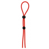Красное лассо на пенис с двумя бусинами STRETCHY LASSO CAGE - Dream Toys - в Набережных Челнах купить с доставкой