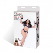 Чёрные манжеты для фиксации на кровати Bondage Bed Strap - Lux Fetish - купить с доставкой в Набережных Челнах