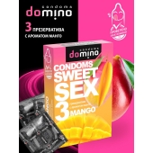 Презервативы для орального секса DOMINO Sweet Sex с ароматом манго - 3 шт. - Domino - купить с доставкой в Набережных Челнах