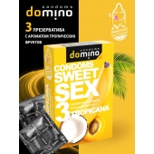 Презервативы для орального секса DOMINO Sweet Sex с ароматом тропических фруктов - 3 шт. - Domino - купить с доставкой в Набережных Челнах