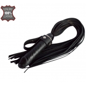 Черная плеть  Ковбой  с ручкой-фаллосом - 55 см. - Sitabella - купить с доставкой в Набережных Челнах