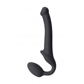Черный безремневой страпон Silicone Bendable Strap-On S - Strap-on-me - купить с доставкой в Набережных Челнах