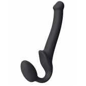 Черный безремневой страпон Silicone Bendable Strap-On S - Strap-on-me - купить с доставкой в Набережных Челнах
