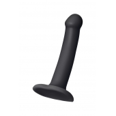 Черный фаллос на присоске Silicone Bendable Dildo S - 17 см. - Strap-on-me - купить с доставкой в Набережных Челнах
