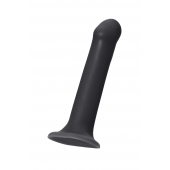 Черный фаллос на присоске Silicone Bendable Dildo L - 19 см. - Strap-on-me - купить с доставкой в Набережных Челнах