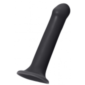 Черный фаллос на присоске Silicone Bendable Dildo L - 19 см. - Strap-on-me - купить с доставкой в Набережных Челнах