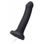 Черный фаллос с имитацией эякуляции Silicon Cum Dildo L - 19,6 см. - Strap-on-me - купить с доставкой в Набережных Челнах