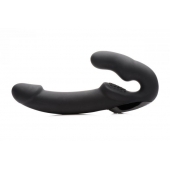 Черный безремневой страпон Urge Silicone Strap On с пультом ДУ - 24 см. - XR Brands - купить с доставкой в Набережных Челнах