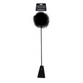 Черный стек Feather Crop с пуховкой на конце - 53,3 см. - Pipedream - купить с доставкой в Набережных Челнах
