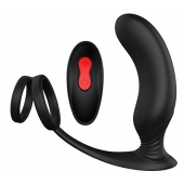 Черный массажер простаты REMOTE P-PLEASER - Dream Toys - в Набережных Челнах купить с доставкой