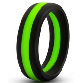 Черно-зеленое эрекционное кольцо Silicone Go Pro Cock Ring - Blush Novelties - в Набережных Челнах купить с доставкой