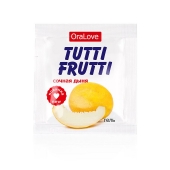Пробник гель-смазки Tutti-frutti со вкусом сочной дыни - 4 гр. - Биоритм - купить с доставкой в Набережных Челнах