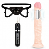 Регулируемые трусики с вибрирующей насадкой - 21 см. - Lux Fetish - купить с доставкой в Набережных Челнах