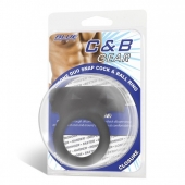 Черное двойное силиконовое кольцо С B GEAR - BlueLine - в Набережных Челнах купить с доставкой