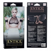 Черные мягкие наручники Entice French Cuffs с цепью - California Exotic Novelties - купить с доставкой в Набережных Челнах