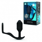 Черное эрекционное кольцо с анальным плагом Snug   Tug - b-Vibe - в Набережных Челнах купить с доставкой