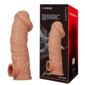 Телесная насадка на фаллос с фиксацией мошонки EXTREME SLEEVE - 15,6 см. - KOKOS - в Набережных Челнах купить с доставкой