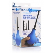 Анальный душ с 3 насадками Premium One-way Valve Anal Douche Set - XR Brands - купить с доставкой в Набережных Челнах