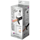 Пояс-трусики с насадкой Glamour Silver - 15,5 см. - LOVETOY (А-Полимер) - купить с доставкой в Набережных Челнах