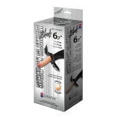 Пояс-трусики с насадкой Glamour - 17 см. - LOVETOY (А-Полимер) - купить с доставкой в Набережных Челнах