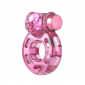 Розовое эрекционное кольцо с вибрацией Pink Bear - Baile - в Набережных Челнах купить с доставкой