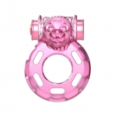 Розовое эрекционное кольцо с вибрацией Pink Bear - Baile - в Набережных Челнах купить с доставкой