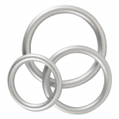 Набор из 3 эрекционных колец под металл Metallic Silicone Cock Ring Set - Orion - в Набережных Челнах купить с доставкой