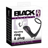 Черное эрекционное кольцо с анальной вибропробкой Vibrating Ring   Plug - Orion - в Набережных Челнах купить с доставкой